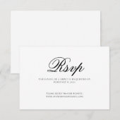 Classic Elegant Script Wedding RSVP Karte (Vorne/Hinten)