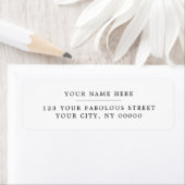 Classic Elegant Serif Minimal Chic Return Address  (Insitu)