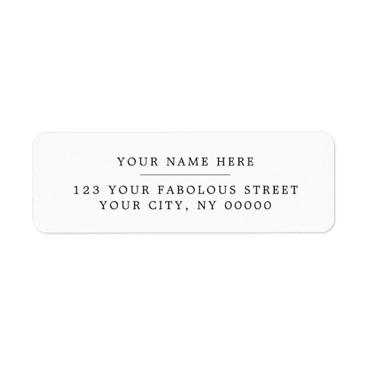 Classic Elegant Serif Minimal Chic Return Address  (Vorne)