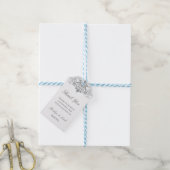 Classic & Elegant Silver Wedding Vielen Dank Geschenkanhänger (Mit Garn)