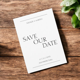 Classic Elegant Simple Modern Minimalistisch Typog Save The Date