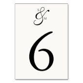 Classic Elegant Simple White Wedding Table Card Tischnummer (Vorderseite)