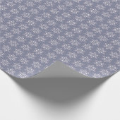 Classic Elegant Snowflake Blue Christmas Holiday Geschenkpapier (Ecke)