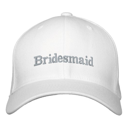 Classic Elegant Stilvoll Moderne Bridesmaid. Bestickte Baseballkappe (Vorderseite)