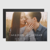 Classic Elegant Typografy Names Foto Wedding Sav Magneteinladung (Vorne/Hinten)