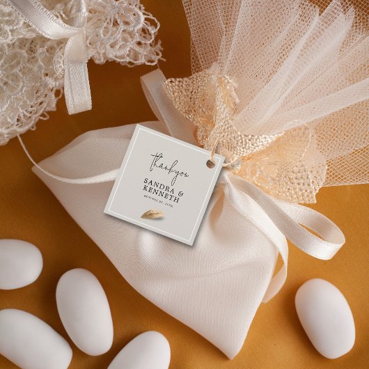 Classic & Elegant Vielen Dank für Ihre Hochzeit Geschenkanhänger