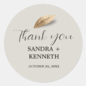 Classic & Elegant Vielen Dank Runder Aufkleber (Vorderseite)