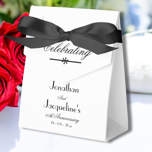 Classic Elegant Wedding Anniversary Custom White Geschenkschachtel
