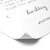 Classic Elegant Wedding Hashtag Oh Snap Poster (Ecke)