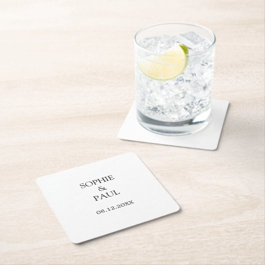 Classic Elegant Wedding Paper Untersetzer (Vor Ort)