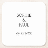 Classic Elegant Wedding Paper Untersetzer (Vorderseite)