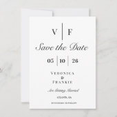Classic Elegant Wedding Save the Date (Vorderseite)