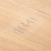 Classic Elegant Wedding Save the Date Acryleinladungen (Ablage )