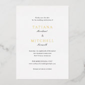 Classic Elegant Wedding Save the Date Folieneinladung (Vorderseite)