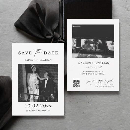 Classic Elegant Wedding Save the Date Foto Einladung