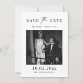 Classic Elegant Wedding Save the Date Foto Einladung (Vorderseite)