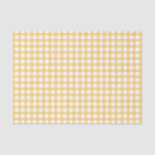 Classic Elegant Yellow Gingham Pattern Seidenpapier (Vorderseite)