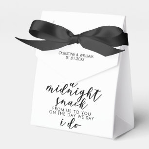 Classic Elegante Black Midnight Snack Wedding Geschenkschachtel