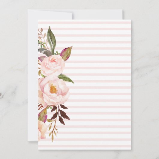 Classic Elegante Blush Couples Brautparty Einladung (Rückseite)