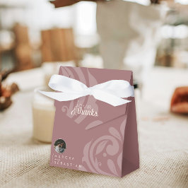 Classic Elegante Damask Rose Taupe Elfenbeinhochze Geschenkschachtel