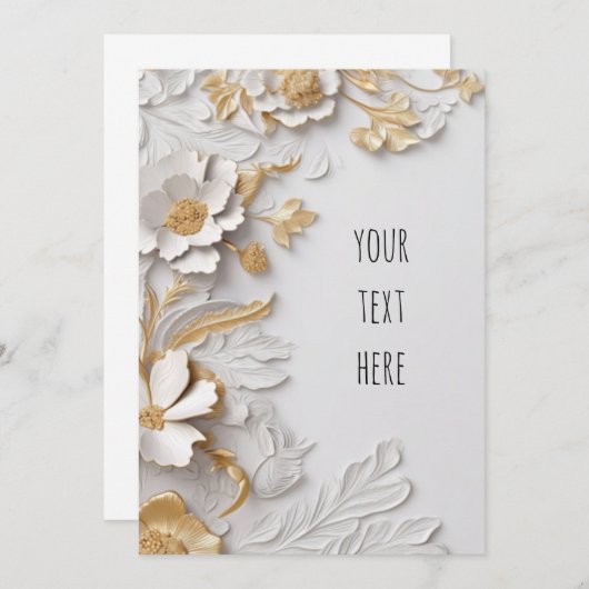 Classic/Elegante Einladung zur Hochzeit (Vorne/Hinten)