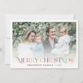 Classic Elegante Farbenfrohe Weihnachten Foto (Vorderseite)