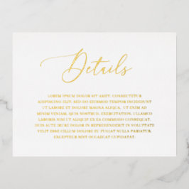 Classic Elegante Gold Foil Wedding Card Folie Einladungspostkarte