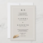 Classic & Elegante Hochzeit Einladung (Vorderseite)