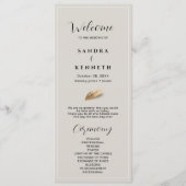 Classic & Elegante Hochzeit Programm (Vorderseite)