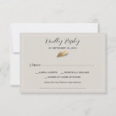 Classic & Elegante Hochzeit RSVP Karte (Vorderseite)