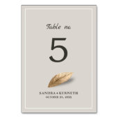 Classic & Elegante Hochzeit Tischnummer (Vorderseite)