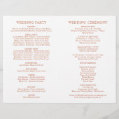 Classic Elegante Hochzeitsfeiern (Rückseite)