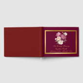 Classic, Elegante Peony Memorial Funeral Gästebuch (Voll)