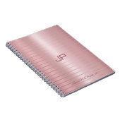 Classic Elegante Rose Gold Monogram Template Notizblock (Rechte Seite)