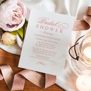 Classic Elegante Rose Gold Wedding Brautparty Einladung