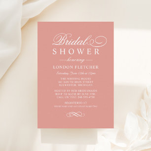 Classic Elegante Rose Gold Wedding Brautparty Einladung