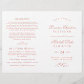Classic Elegante Rose Gold Wedding Programmes (Vorderseite)