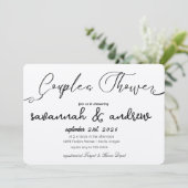 Classic Elegante Script Couples Einladung (Stehend Vorderseite)