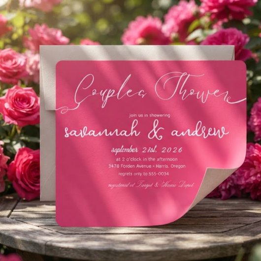 Classic Elegante Script Couples Einladung
