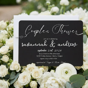 Classic Elegante Script Couples Einladung
