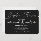 Classic Elegante Script Couples Einladung (Vorderseite)