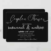 Classic Elegante Script Couples Einladung (Vorne/Hinten)