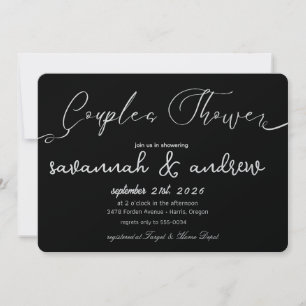 Classic Elegante Script Couples Einladung