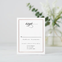 Classic Elegante Script Rose Gold Wedding