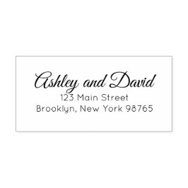 Classic Elegante Script Rücksendeadresse Gummi Bri Gummistempel