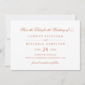 Classic Elegante Terracotta auf dem Monte Tamaro Save The Date (Vorderseite)