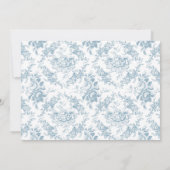 Classic Elegantes Blau-Weiß-Foto Dankeskarte (Rückseite)