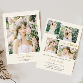 Classic Elegantes Foto Abschluss Einladung