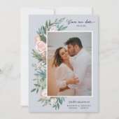 Classic Elegantes, gemaltes Foto mit 2 Farben | Du Save The Date (Vorderseite)