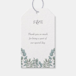 Classic & Elegantsage Green Eukalyptus Floral Geschenkanhänger